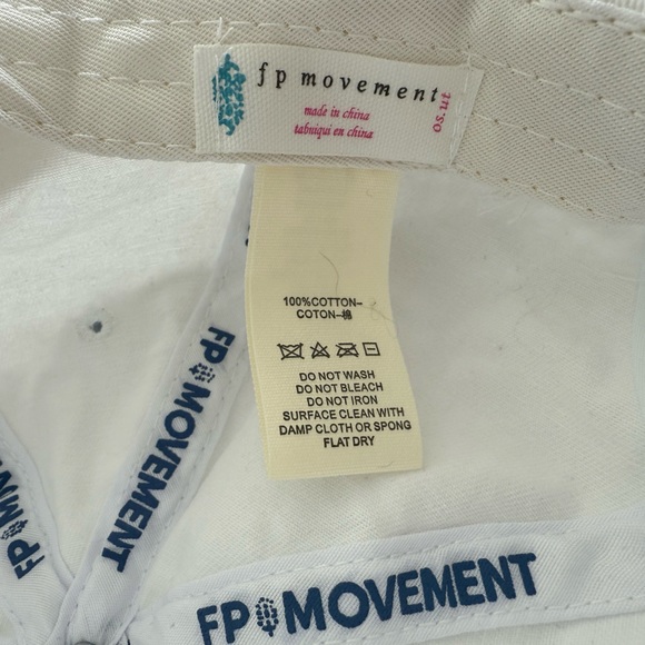 Free People Big Buti Baseball Cap White and Blue - Picture 3 of 4